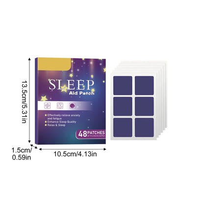 48pcs Sleep Aid Patch Relieve Stress Anxiety Treat Insomnia Sticker Fall Asleep Quickly Stickers Easy To Use Sleep Patch